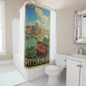 ピッツバーグヴィンテージトラベルドゥケスネインクライン シャワーカーテン (インサイチュ)