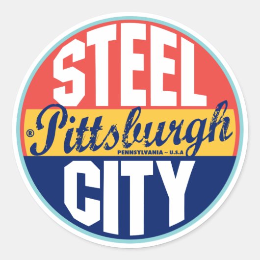 ピッツバーグヴィンテージラベル ラウンドシール (正面)