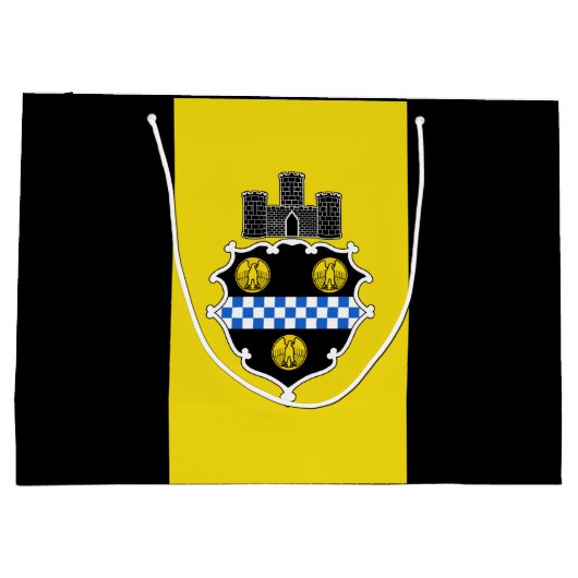 ピッツバーグ国旗、ペンシルバニア大抱き枕 ラージペーパーバッグ (裏面)