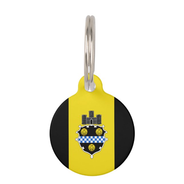 ピッツバーグ国旗、ペンシルバニア島ペット名タグ ペット　ネームタグ (正面)