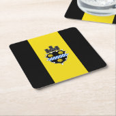 ピッツバーグ国旗、ペンシルバニア広場紙Coas スクエアペーパーコースター (アングル)