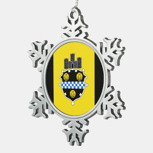 ピッツバーグ州旗，ペンシルバニア州スノーフレーク・プーター スノーフレークピューターオーナメント (右)