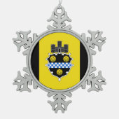 ピッツバーグ州旗，ペンシルバニア州スノーフレーク・プーター スノーフレークピューターオーナメント (正面)