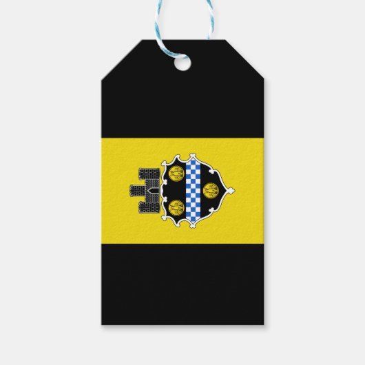ピッツバーグ州旗，ペンシルバニア州贈りラベル ギフトタグ (正面)