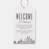 ピッツバーグ市スカイライン | ウェルカムメッセージ ギフトタグ (正面)
