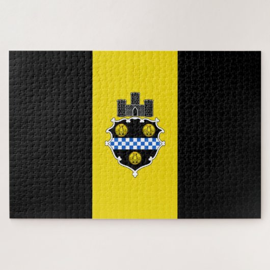 ピッツバーグ市旗（ペンシルベニア州） ジグソーパズル (横)