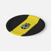ピッツバーグ市旗(ペンシルベニア州) ペーパープレート (アングル)