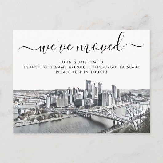 ピッツバーグ引越し案内はがき 案内ポストカード (正面)