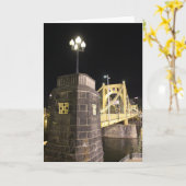 ピッツバーグ橋挨拶状 カード (黄色い花)