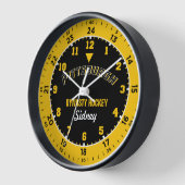 ピッツバーグ王朝ホッケー24時間壁時計 壁時計 (傾斜)