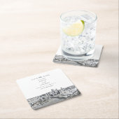 ピッツバーグ紙コースター日付を保存 スクエアペーパーコースター (インサイチュ)