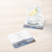 ピッツバーグ紙コースター日付を保存 スクエアペーパーコースター (インサイチュ)