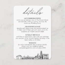 ピッツバーグ結婚の小さな垂直詳細 エンクロージャーカード