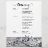 ピッツバーグ結婚の週末のウェルカムの日程 (裏面)