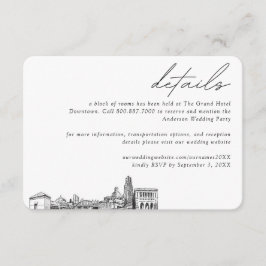 ピッツバーグ結婚ズホテルルームブロック詳細 エンクロージャーカード