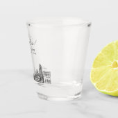 ピッツバーグ結婚式の引き出物パーソナライズされた応援 ショットグラス (右)