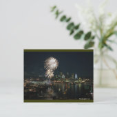 ピッツバーグ葉書ライトアップ夜"種類の1つ" ポストカード (スタンド正面)