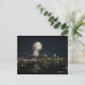 ピッツバーグ葉書ライトアップ夜"種類の1つ" ポストカード (スタンド正面)