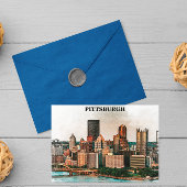 ピッツバーグ街並み水彩街並 ポストカード