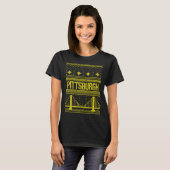 ピッツバーグ醜いクリスマスセーター Tシャツ (正面フル)