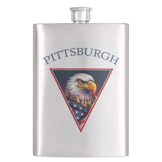 ピッツバーグ・アメリカン・バルド・イーグル フラスク (正面)