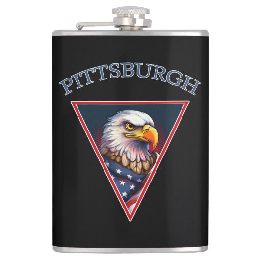 ピッツバーグ・アメリカン・バルド・イーグル フラスク (正面)