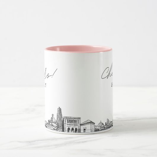 ピッツバーグ オーダーメイド ウェディング コーヒーマグ マグカップ (中央)