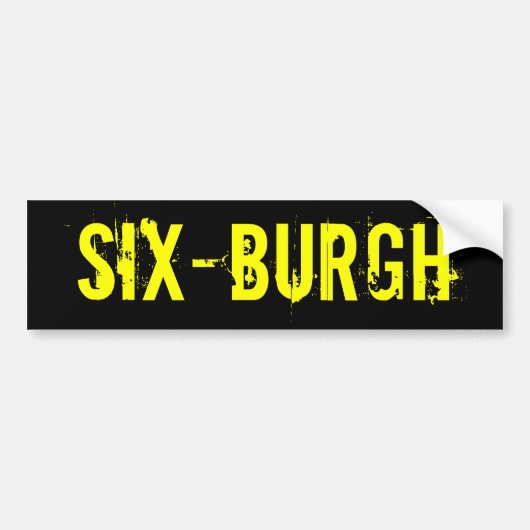 ピッツバーグ・スティーラーズSixBurghのバンパーステッカー バンパーステッカー (正面)