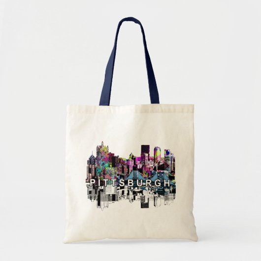 ピッツバーグ，ペンシルバニア州グラフィティ トートバッグ (正面)