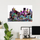 ピッツバーグ,ペンシルバニア州グラフィティ ポスター (ホームオフィス)