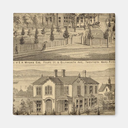 ピッツバーグ、ペンシルバニア州2 マグネット (正面)