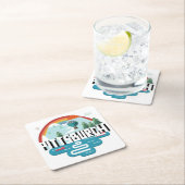 ピッツバーグ、ペンシルバニア|の都市景観のデザイン スクエアペーパーコースター (インサイチュ)