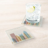 ピッツバーグ、ペンシルバニア|都市スカイライン ガラスコースター (アングル)