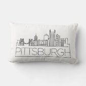 ピッツバーグ、ペンシルベニアスカイライン腰枕 ランバークッション (裏面)