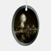 ピッツバーグ – 写真 – オーナメント – 両面 (正面右)