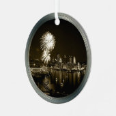 ピッツバーグ – 写真 – オーナメント – 両面 (正面左)