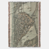 ピッツバーグ(1902年)のヴィンテージの絵解き地図 スローブランケット (正面縦)