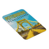 ピッツバーグ、PAイエローブリッジヴィンテージトラベル マグネット (右側)