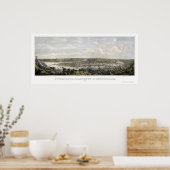 ピッツバーグ, PAパノラママップ – 1871 ポスター (キッチン)