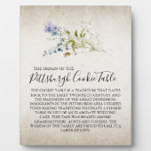 ピッツバーグCOOKIEテーブルの結婚署名 フォトプラーク (正面)