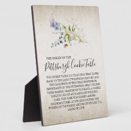 ピッツバーグCOOKIEテーブルの結婚署名 フォトプラーク