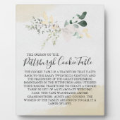 ピッツバーグCOOKIEテーブルの結婚署名 フォトプラーク (正面)