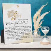 ピッツバーグCOOKIEテーブルの結婚署名 フォトプラーク (側面)