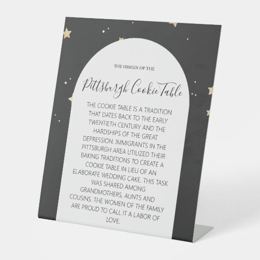 ピッツバーグCOOKIEテーブルの結婚署名 台座サイン (正面)