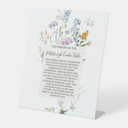 ピッツバーグCOOKIEテーブルの結婚署名 台座サイン (正面)