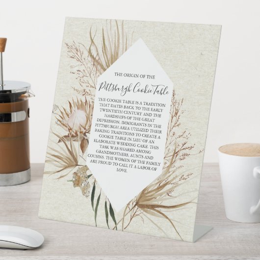 ピッツバーグCOOKIEテーブルの結婚署名 台座サイン (インサイチュ)