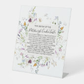 ピッツバーグCOOKIEテーブルの結婚署名 台座サイン (正面)