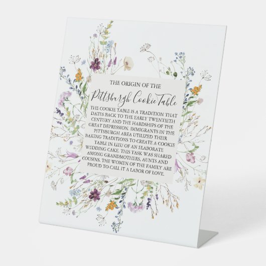 ピッツバーグCOOKIEテーブルの結婚署名 台座サイン (正面)