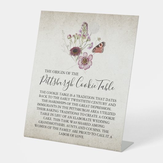 ピッツバーグCOOKIEテーブルの結婚署名 台座サイン (正面)