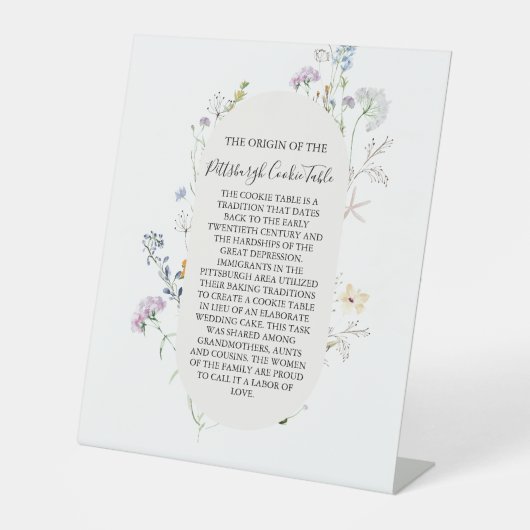 ピッツバーグCOOKIEテーブルの結婚署名 台座サイン (正面)